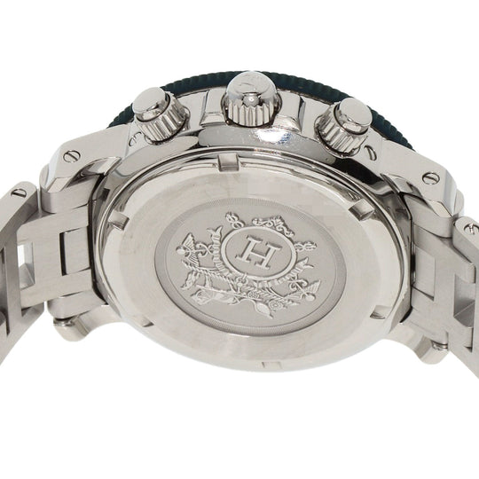 HERMES Watches Quartz CL2.317 Stainless Steel , Stainless Steel Silver Clipper diver blue dial Boys Used Authentic