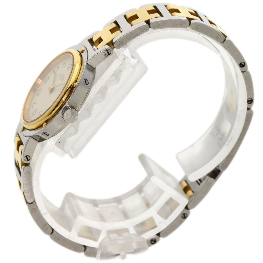 HERMES Watches Quartz CL4.220 Stainless Steel gold Clipper Old Belt Ivory dial