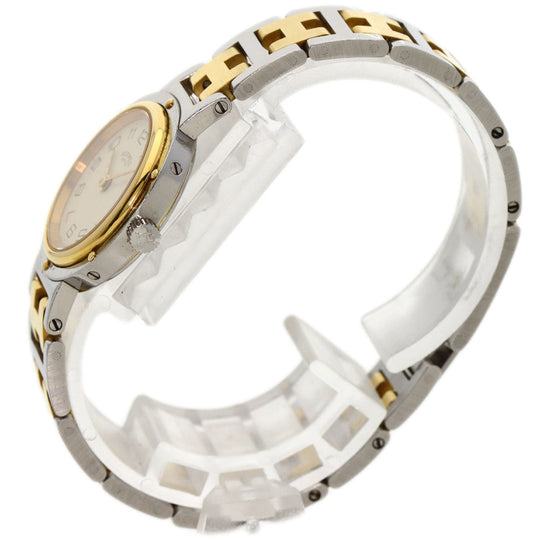 HERMES Watches Quartz CL4.220 Stainless Steel gold Clipper Old Belt Ivory dial