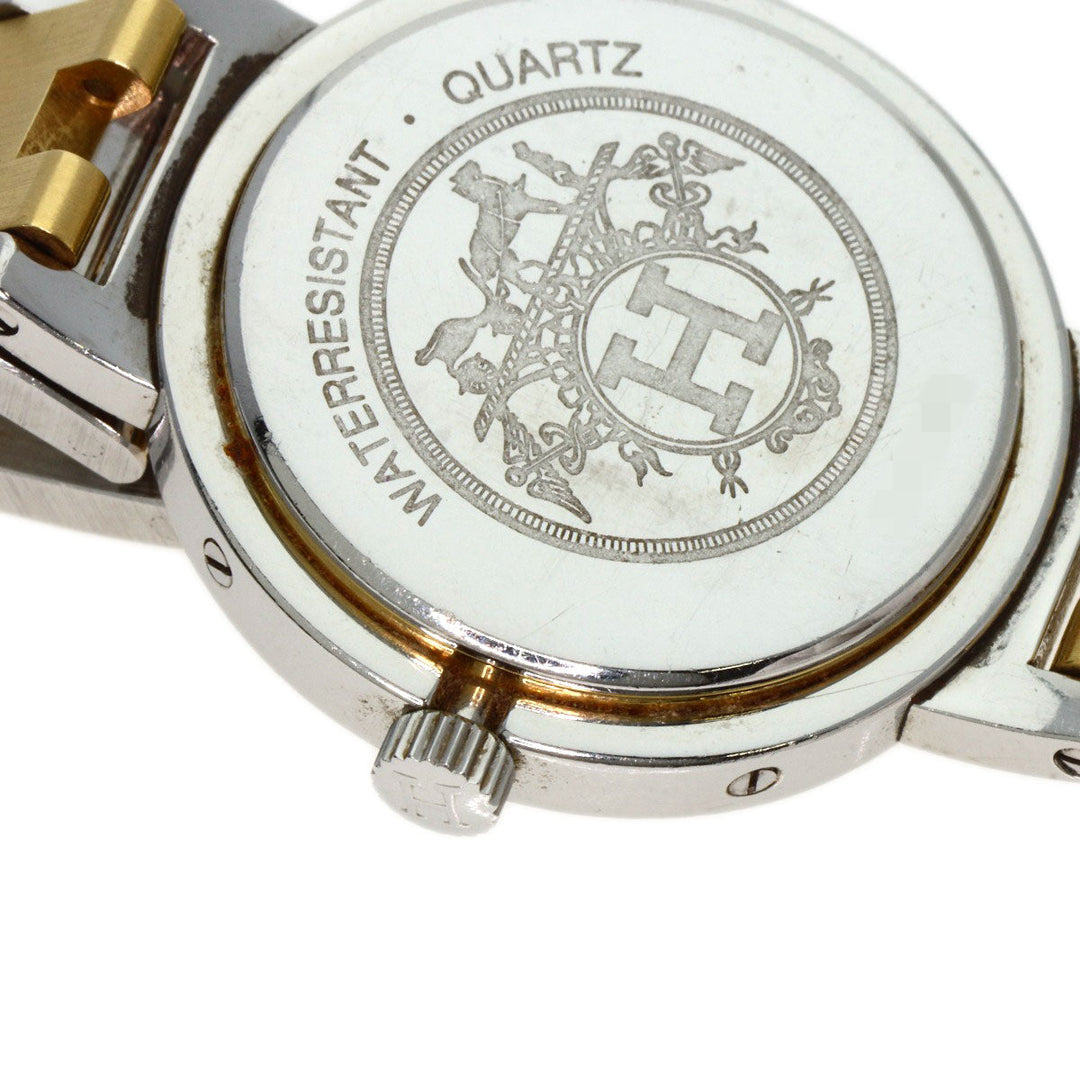 HERMES Watches Quartz CL4.220 Stainless Steel gold Clipper Old Belt Ivory dial