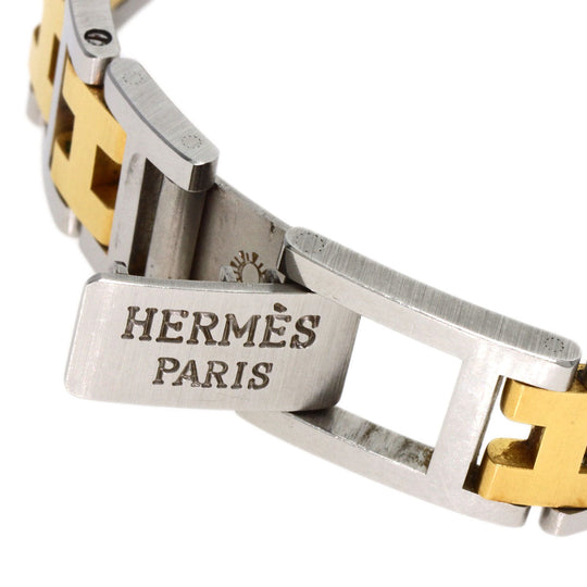 HERMES Watches Quartz CL4.220 Stainless Steel gold Clipper Old Belt Ivory dial