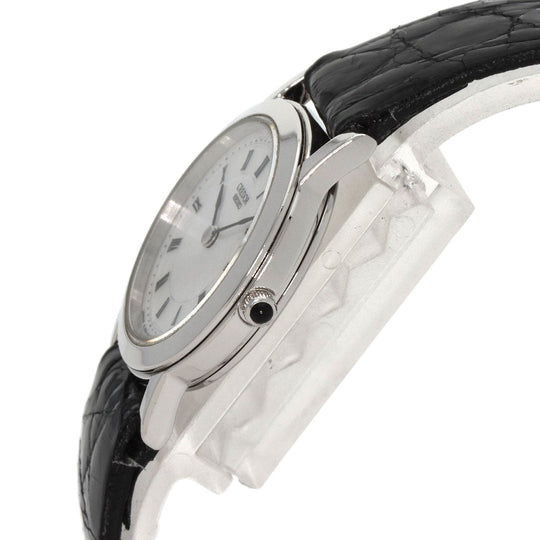 SEIKO Watches Quartz 4J80-0A10 PT950 , leather Silver CREDOR Silver dial Women Used Authentic