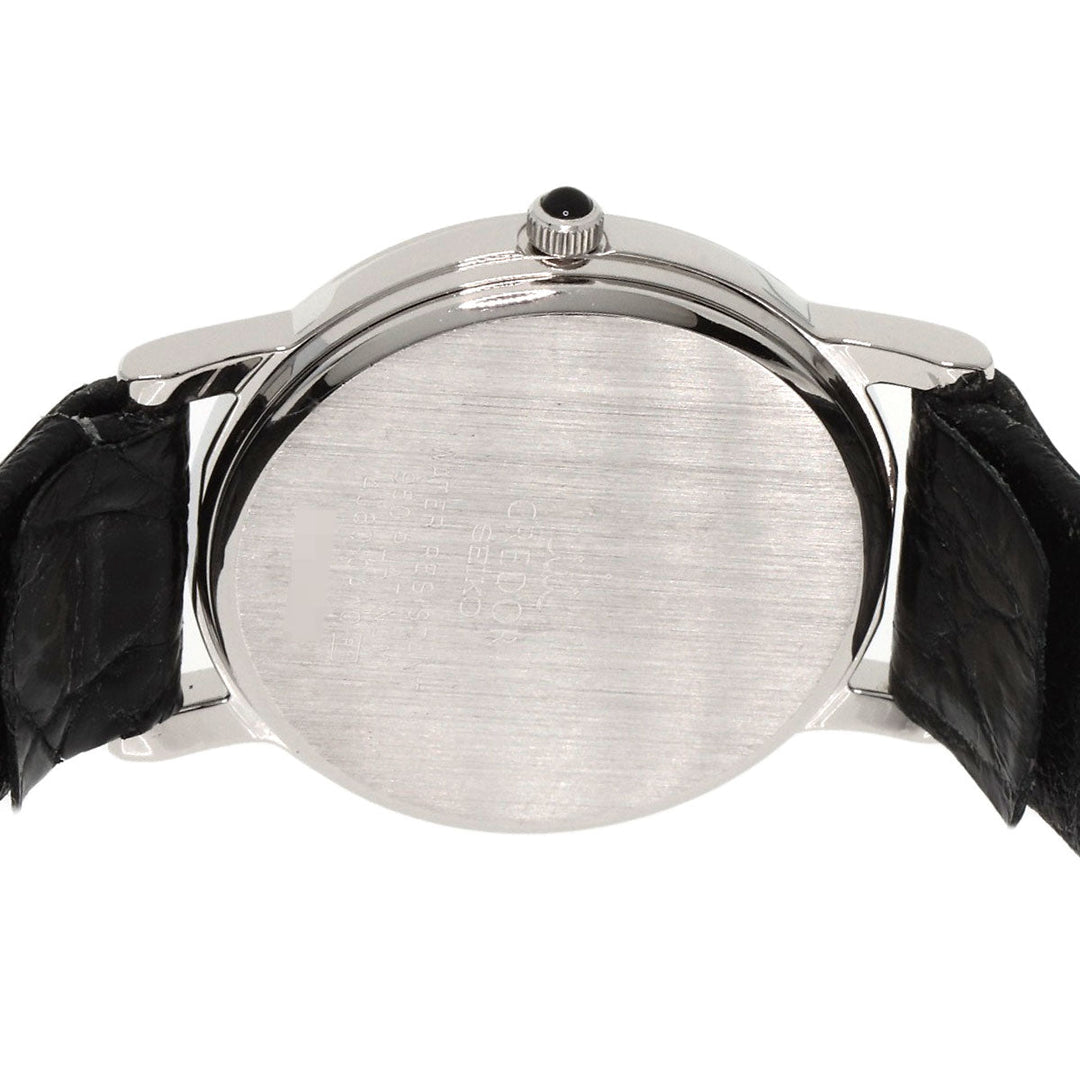 SEIKO Watches Quartz 4J80-0A10 PT950 , leather Silver CREDOR Silver dial Women Used Authentic