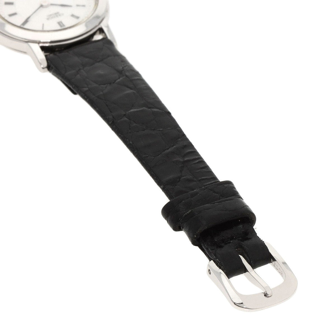 SEIKO Watches Quartz 4J80-0A10 PT950 , leather Silver CREDOR Silver dial Women Used Authentic