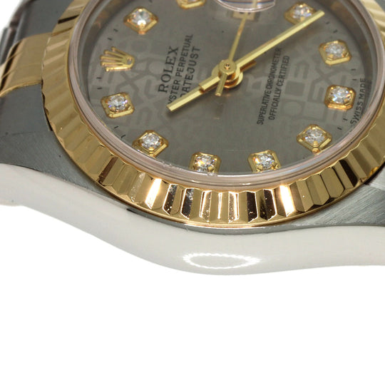 ROLEX Watches Mechanical Automatic 69173G Stainless Steel , SSxK18YG gold Datejust 10P Diamond Grey CP Gray CP dial Women Used Authentic