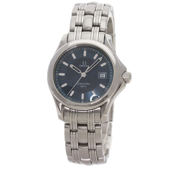 OMEGA Watches Quartz 2571.81 Stainless Steel , Stainless Steel Silver Seamaster120 blue dial Women Used Authentic