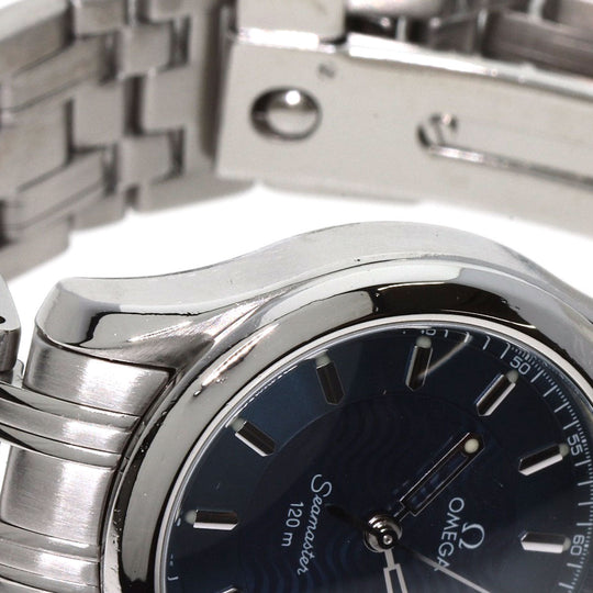 OMEGA Watches Quartz 2571.81 Stainless Steel , Stainless Steel Silver Seamaster120 blue dial Women Used Authentic