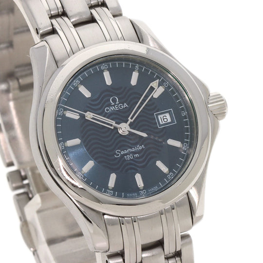 OMEGA Watches Quartz 2571.81 Stainless Steel , Stainless Steel Silver Seamaster120 blue dial Women Used Authentic