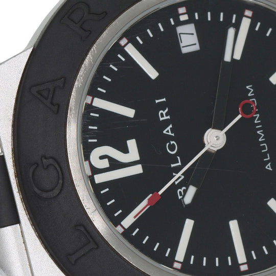 BVLGARI Watches Mechanical Automatic BB40AT Aluminum, Rubber black Aluminum date black dial mens Used Authentic