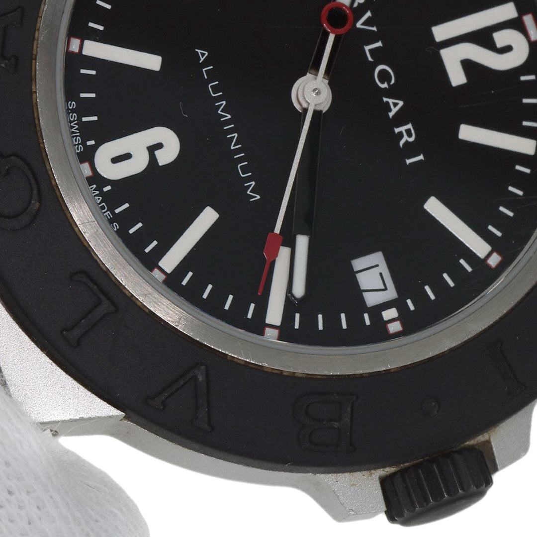 BVLGARI Watches Mechanical Automatic BB40AT Aluminum, Rubber black Aluminum date black dial mens Used Authentic