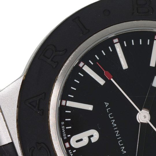 BVLGARI Watches Mechanical Automatic BB40AT Aluminum, Rubber black Aluminum date black dial mens Used Authentic