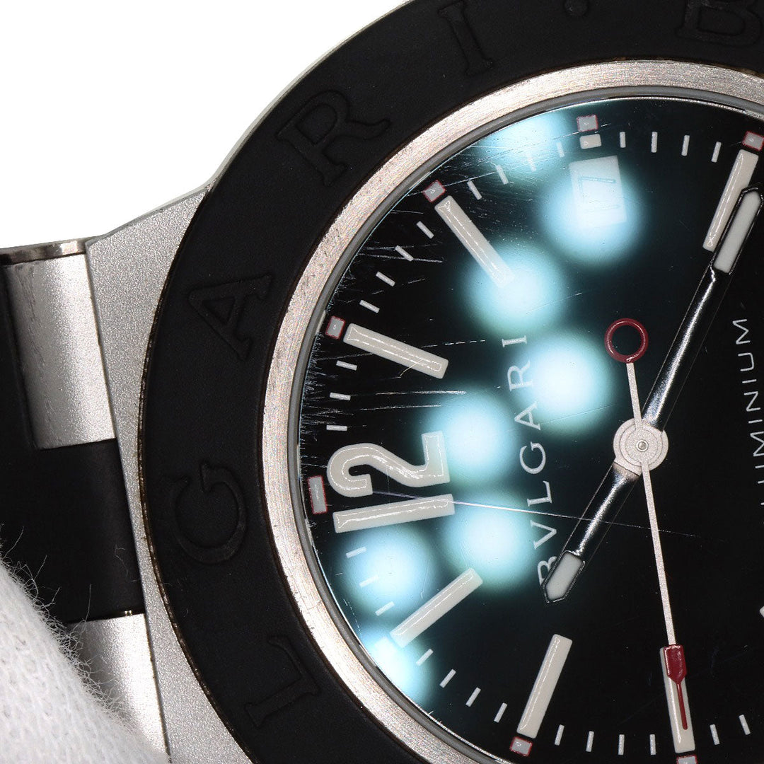 BVLGARI Watches Mechanical Automatic BB40AT Aluminum, Rubber black Aluminum date black dial mens Used Authentic