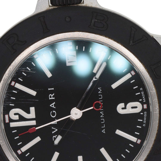 BVLGARI Watches Mechanical Automatic BB40AT Aluminum, Rubber black Aluminum date black dial mens Used Authentic