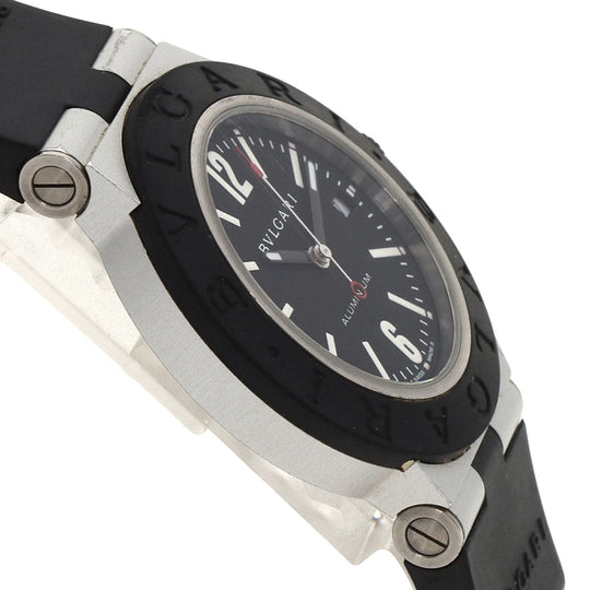 BVLGARI Watches Mechanical Automatic BB40AT Aluminum, Rubber black Aluminum date black dial mens Used Authentic