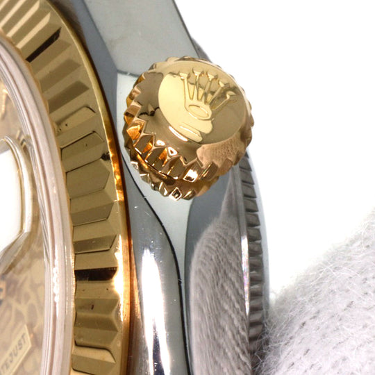 ROLEX Watches Mechanical Automatic 69173G Stainless Steel , SSxK18YG gold Datejust 10P Diamond Champagne gold CP dial Women Used Authentic