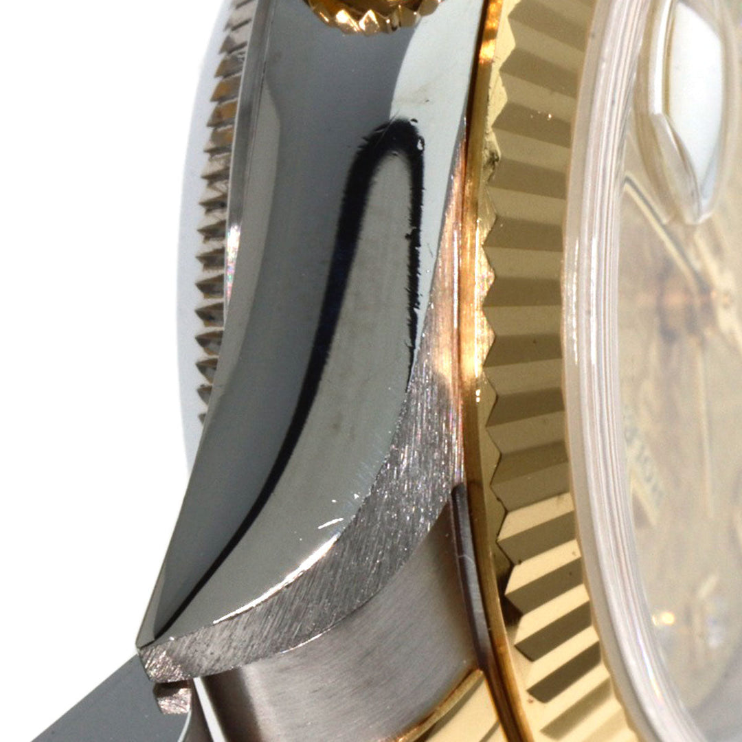 ROLEX Watches Mechanical Automatic 69173G Stainless Steel , SSxK18YG gold Datejust 10P Diamond Champagne gold CP dial Women Used Authentic
