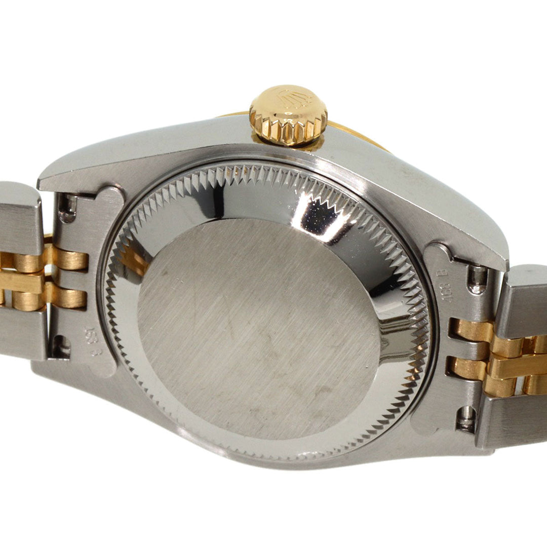 ROLEX Watches Mechanical Automatic 69173G Stainless Steel , SSxK18YG gold Datejust 10P Diamond Champagne gold CP dial Women Used Authentic
