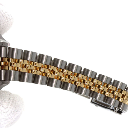 ROLEX Watches Mechanical Automatic 69173G Stainless Steel , SSxK18YG gold Datejust 10P Diamond Champagne gold CP dial Women Used Authentic