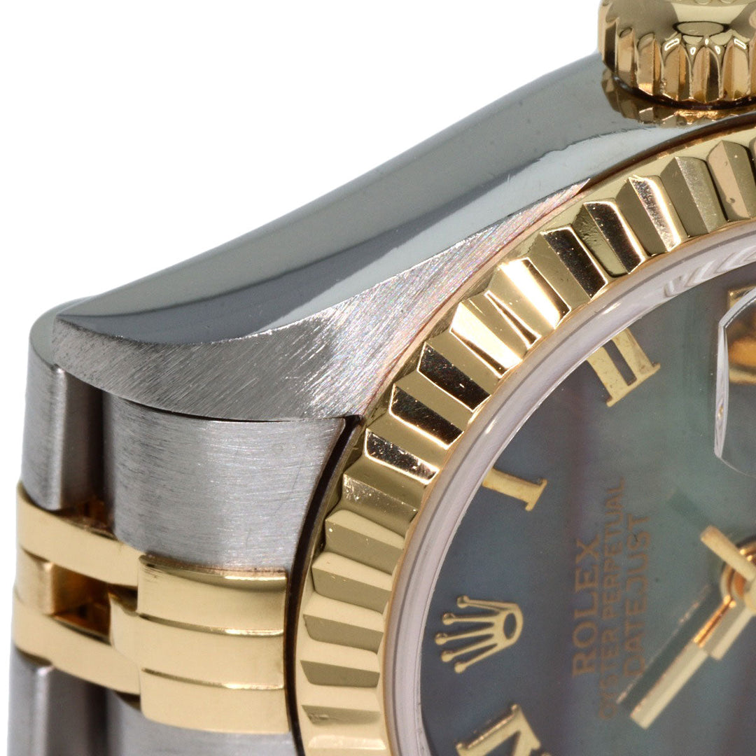 ROLEX Watches Mechanical Automatic 69173NR Stainless Steel , SSxK18YG , K18YG gold Datejust Black shell dial Women Used Authentic
