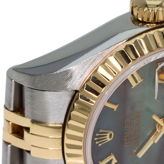 ROLEX Watches Mechanical Automatic 69173NR Stainless Steel , SSxK18YG , K18YG gold Datejust Black shell dial Women Used Authentic