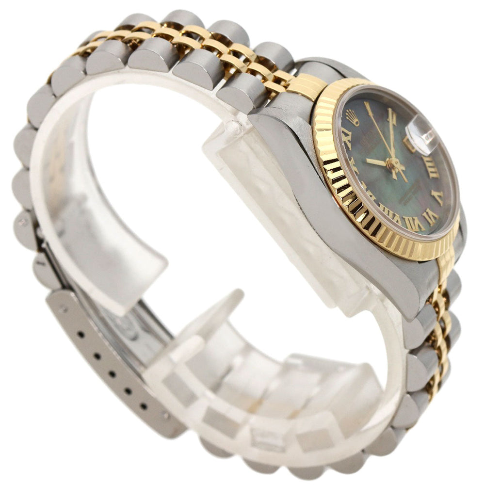 ROLEX Watches Mechanical Automatic 69173NR Stainless Steel , SSxK18YG , K18YG gold Datejust Black shell dial Women Used Authentic