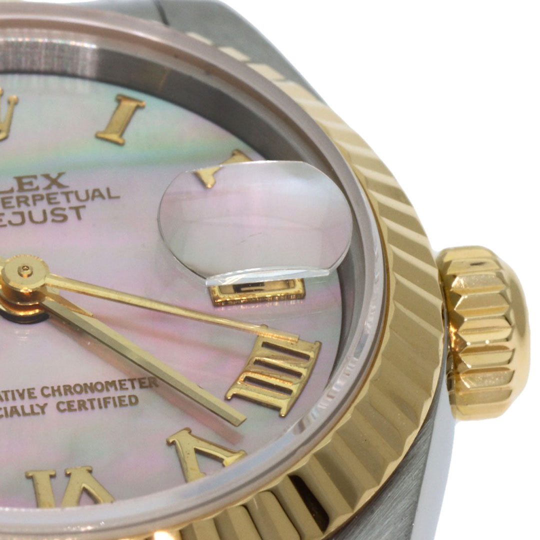 ROLEX Watches Mechanical Automatic 69173NR Stainless Steel , SSxK18YG , K18YG gold Datejust Black shell dial Women Used Authentic