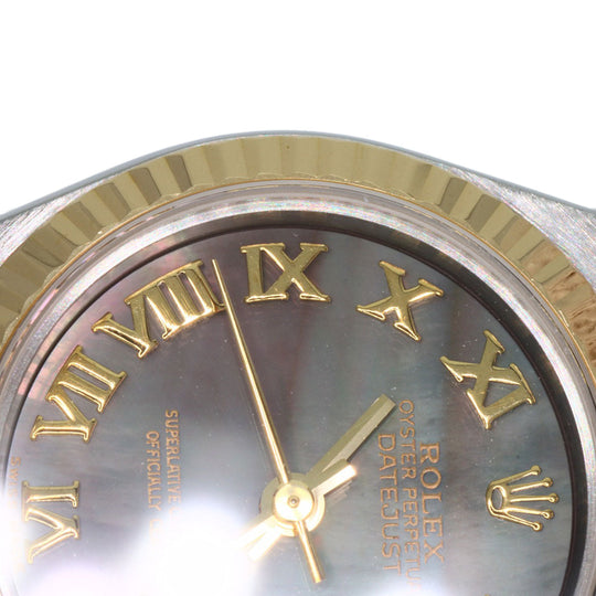 ROLEX Watches Mechanical Automatic 69173NR Stainless Steel , SSxK18YG , K18YG gold Datejust Black shell dial Women Used Authentic
