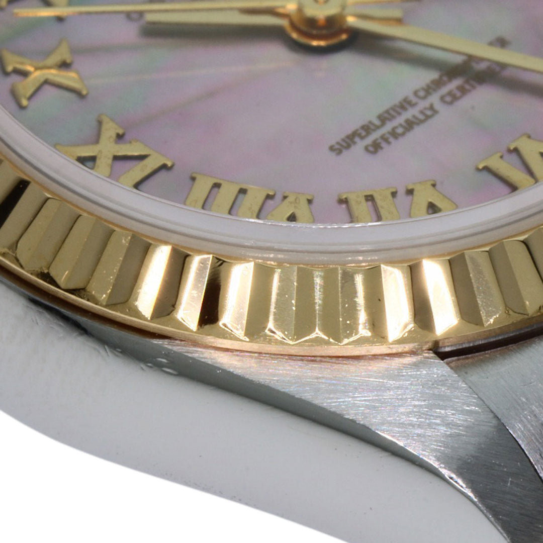 ROLEX Watches Mechanical Automatic 69173NR Stainless Steel , SSxK18YG , K18YG gold Datejust Black shell dial Women Used Authentic