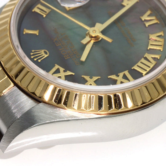 ROLEX Watches Mechanical Automatic 69173NR Stainless Steel , SSxK18YG , K18YG gold Datejust Black shell dial Women Used Authentic