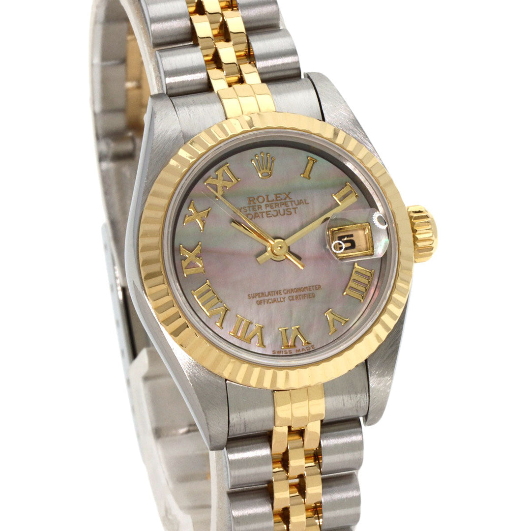 ROLEX Watches Mechanical Automatic 69173NR Stainless Steel , SSxK18YG , K18YG gold Datejust Black shell dial Women Used Authentic