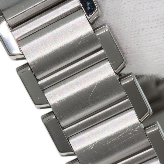 CARTIER Watches Quartz W51026Q3 Stainless Steel , Stainless Steel Silver Tank Francaise SM Asia Limited black dial Women Used Authentic