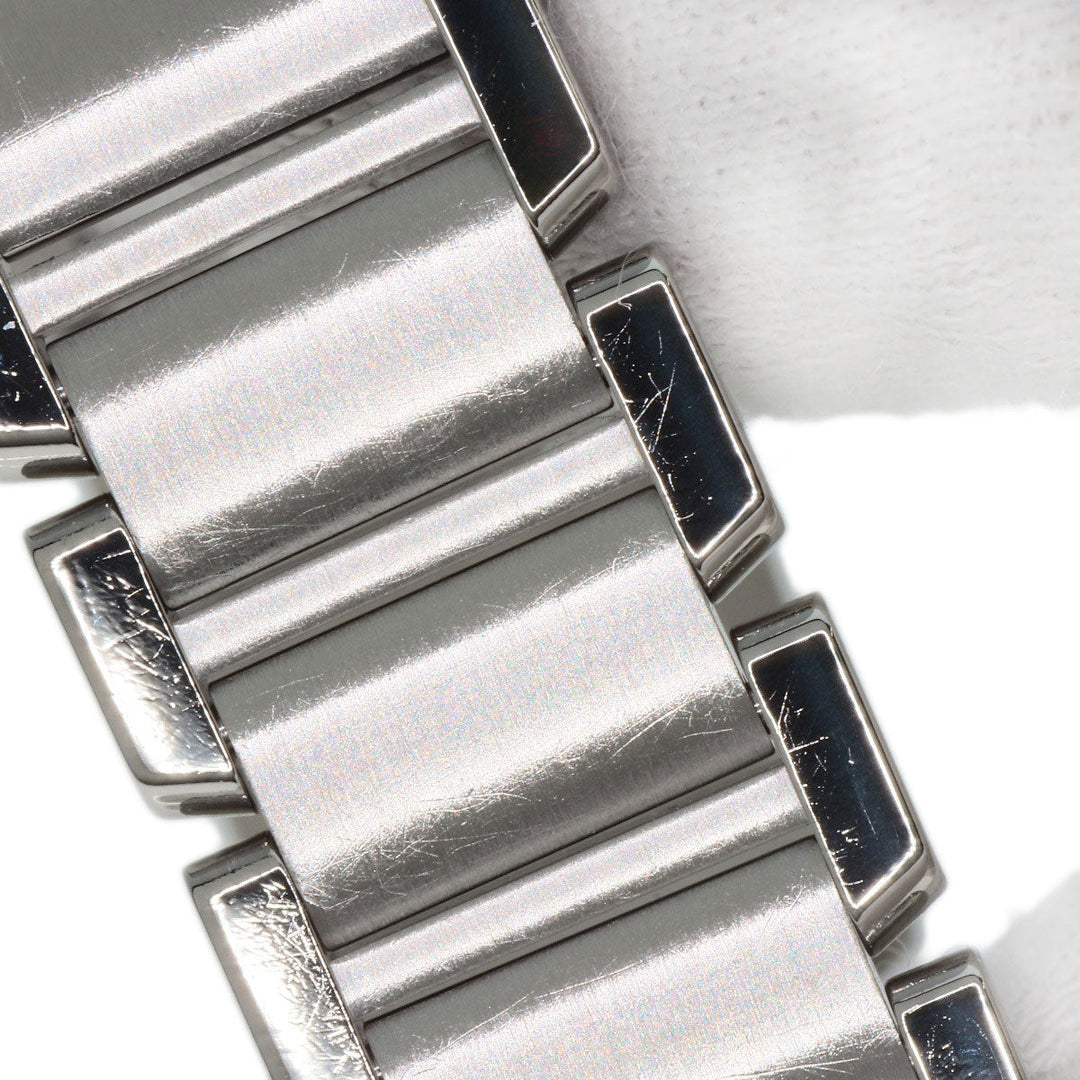 CARTIER Watches Quartz W51026Q3 Stainless Steel , Stainless Steel Silver Tank Francaise SM Asia Limited black dial Women Used Authentic