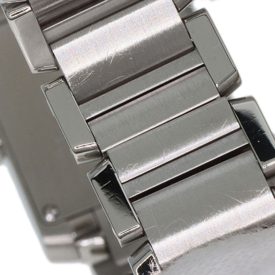 CARTIER Watches Quartz W51026Q3 Stainless Steel , Stainless Steel Silver Tank Francaise SM Asia Limited black dial Women Used Authentic
