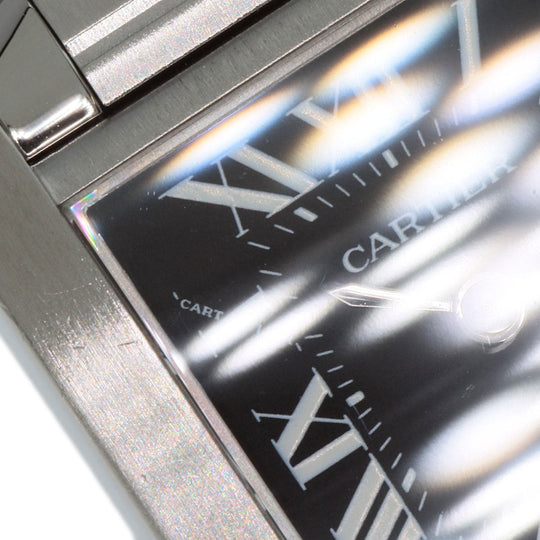 CARTIER Watches Quartz W51026Q3 Stainless Steel , Stainless Steel Silver Tank Francaise SM Asia Limited black dial Women Used Authentic