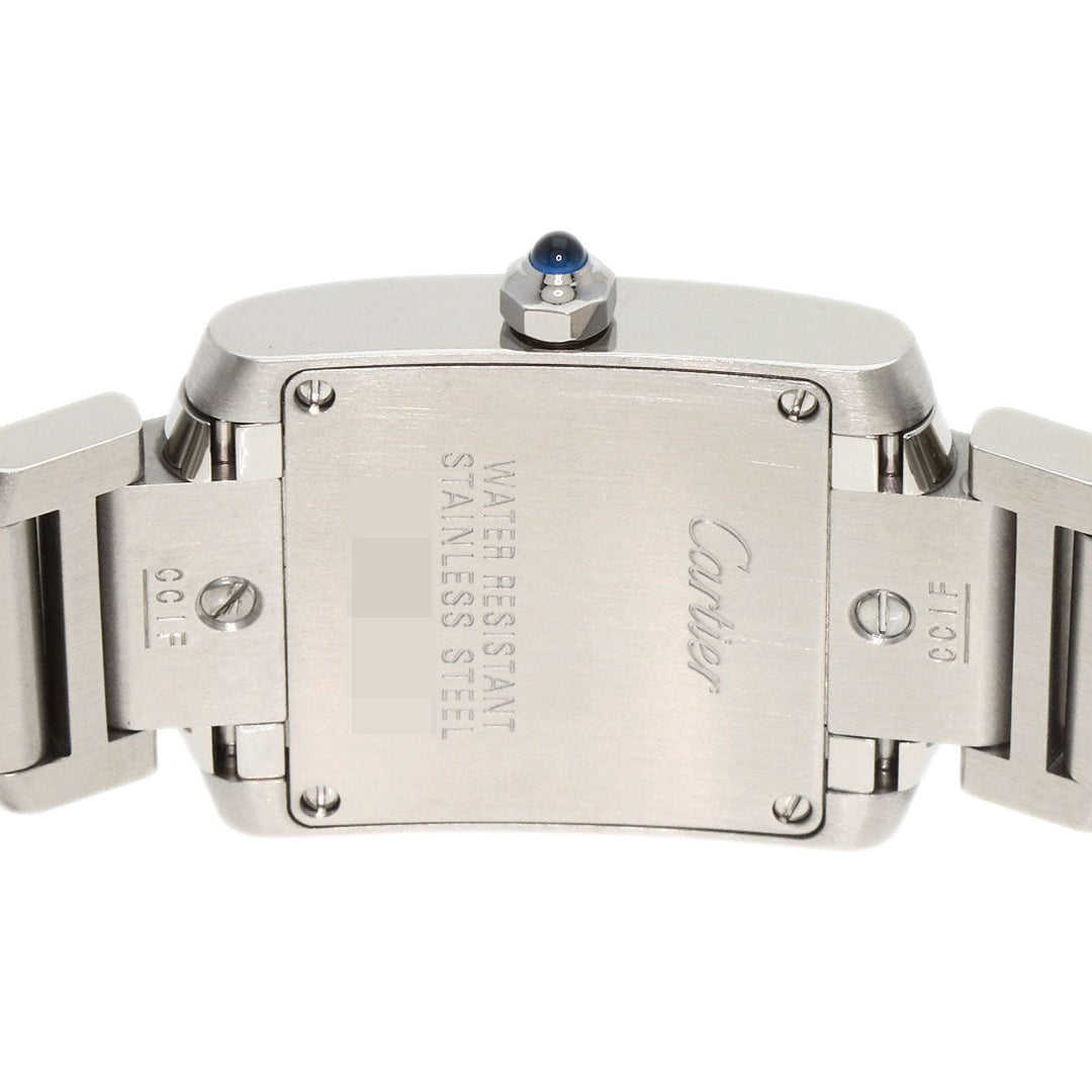 CARTIER Watches Quartz W51026Q3 Stainless Steel , Stainless Steel Silver Tank Francaise SM Asia Limited black dial Women Used Authentic