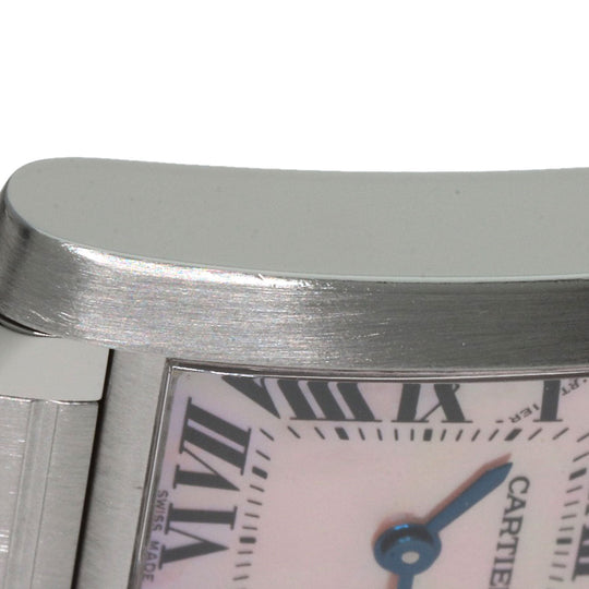CARTIER Watches Quartz W51028Q3 Stainless Steel Silver Tank francaise SM Pink shell dial