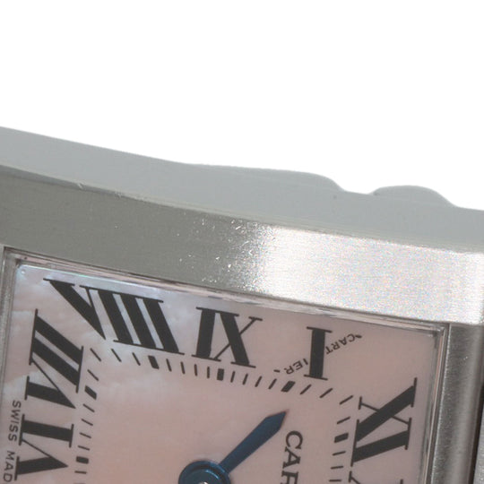 CARTIER Watches Quartz W51028Q3 Stainless Steel Silver Tank francaise SM Pink shell dial