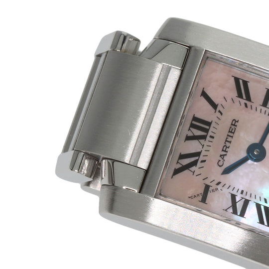 CARTIER Watches Quartz W51028Q3 Stainless Steel Silver Tank francaise SM Pink shell dial