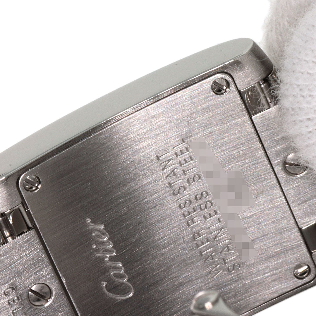 CARTIER Watches Quartz W51028Q3 Stainless Steel Silver Tank francaise SM Pink shell dial