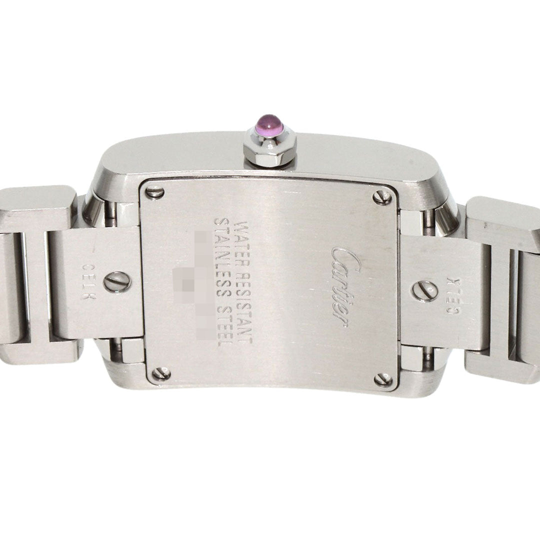 CARTIER Watches Quartz W51028Q3 Stainless Steel Silver Tank francaise SM Pink shell dial