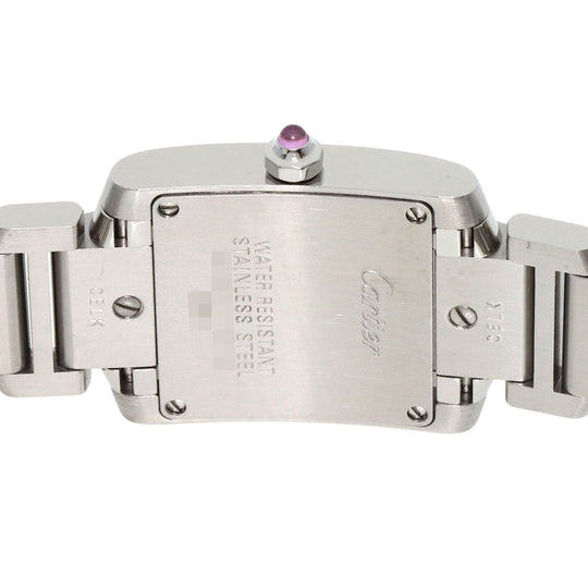 CARTIER Watches Quartz W51028Q3 Stainless Steel Silver Tank francaise SM Pink shell dial