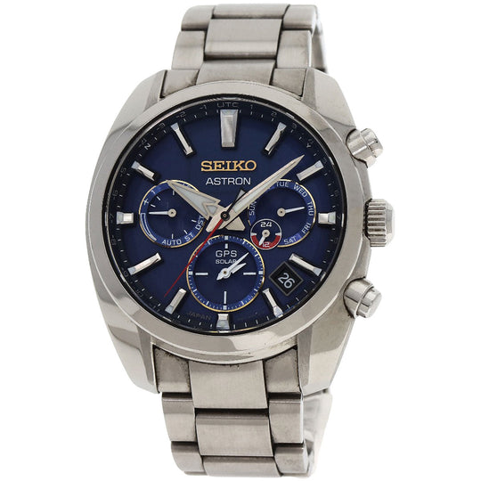 SEIKO Watches Solar Powered SBXC115 Stainless Steel , Stainless Steel Silver Astron Shohei Ohtani Limited Edition blue dial mens Used Authentic