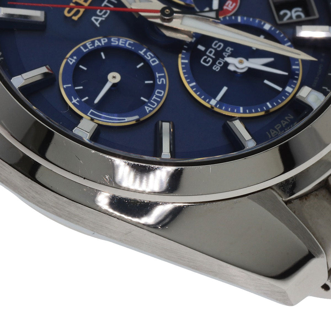 SEIKO Watches Solar Powered SBXC115 Stainless Steel , Stainless Steel Silver Astron Shohei Ohtani Limited Edition blue dial mens Used Authentic