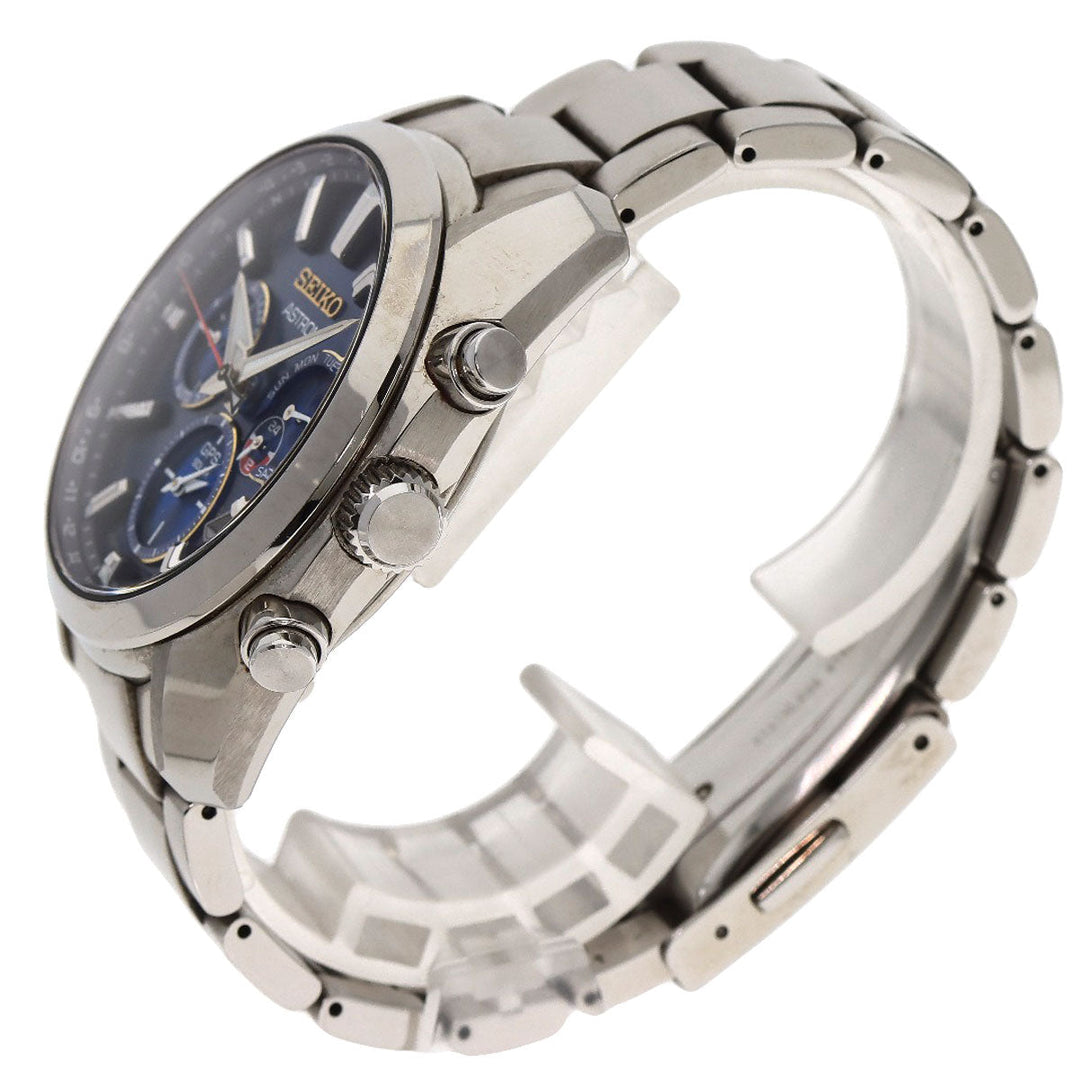 SEIKO Watches Solar Powered SBXC115 Stainless Steel , Stainless Steel Silver Astron Shohei Ohtani Limited Edition blue dial mens Used Authentic