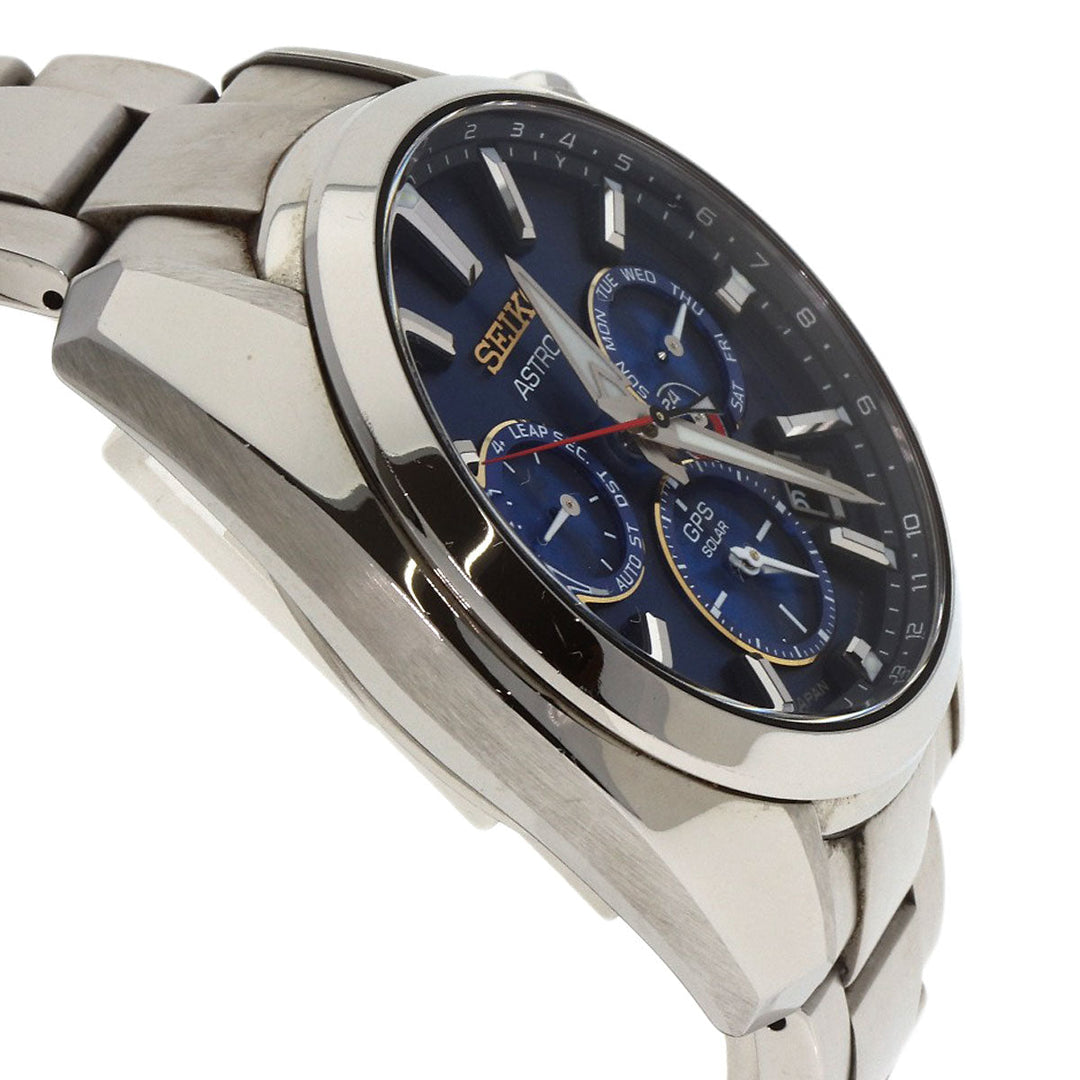 SEIKO Watches Solar Powered SBXC115 Stainless Steel , Stainless Steel Silver Astron Shohei Ohtani Limited Edition blue dial mens Used Authentic