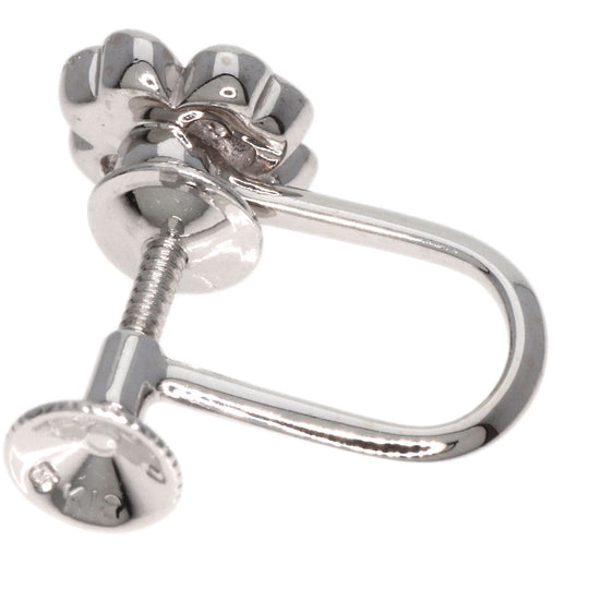 MIKIMOTO Earring K18WG Silver Diamond Four-leaf clover Women Used Authentic