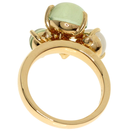 CELINE Ring 18K Yellow Gold gold Prehnite Moonstone Diamond Women Used Authentic