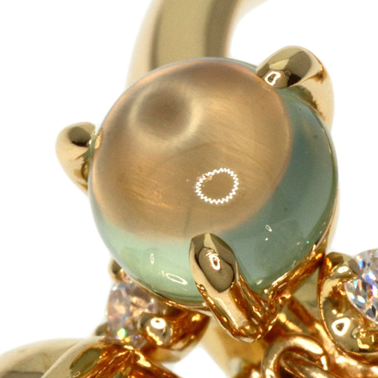 CELINE Ring 18K Yellow Gold gold Prehnite Moonstone Diamond Women Used Authentic