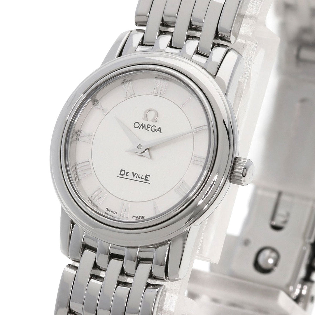 OMEGA Watches Quartz 4570.33 Stainless Steel , Stainless Steel Silver De Ville Prestige Silver dial Women Used Authentic