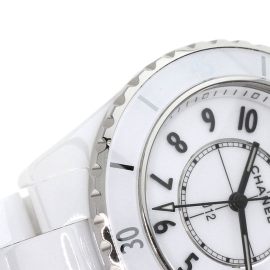 CHANEL Watches Quartz H5698 Caliber 12.2 Ceramic, Ceramic white J12 1.3" current model white dial Women Used Authentic